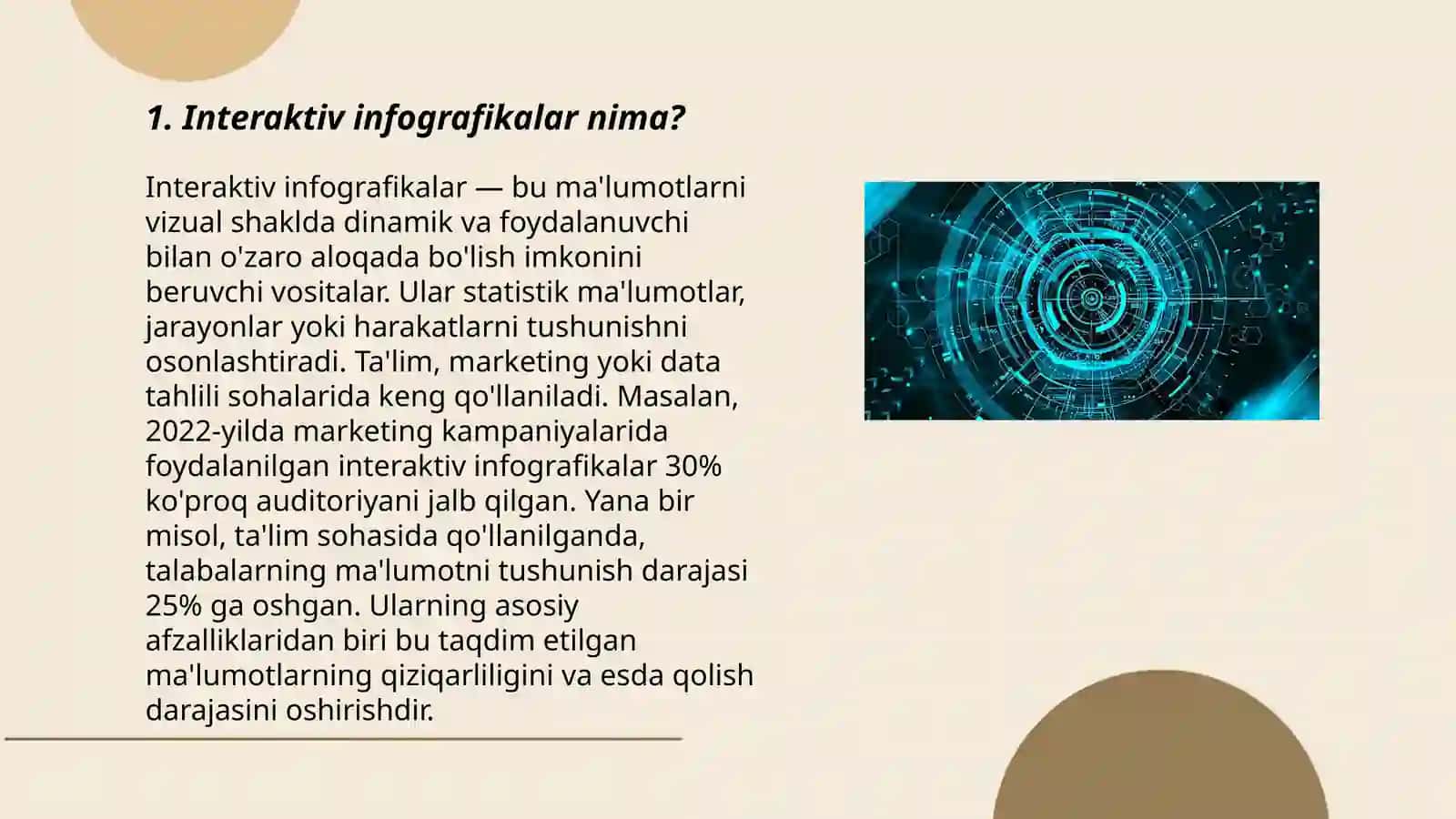 Kasbga doir interektiv infografika vositalarini yaratish texnologiyasi 3