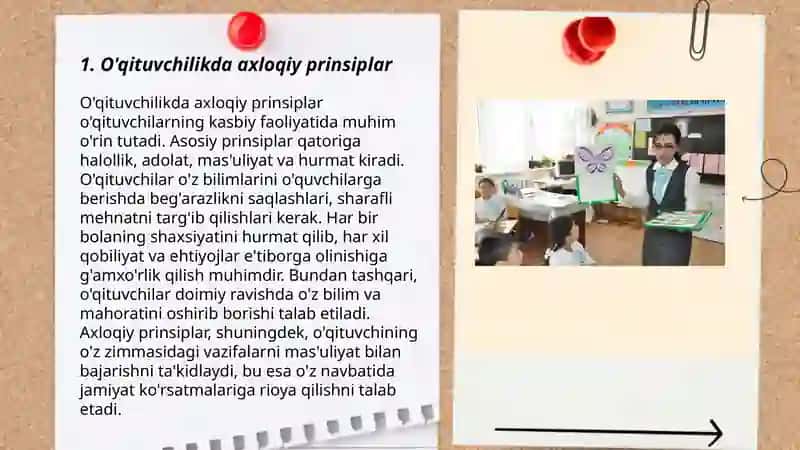 O'qituvchilikda axloqiy prinsiplar 3