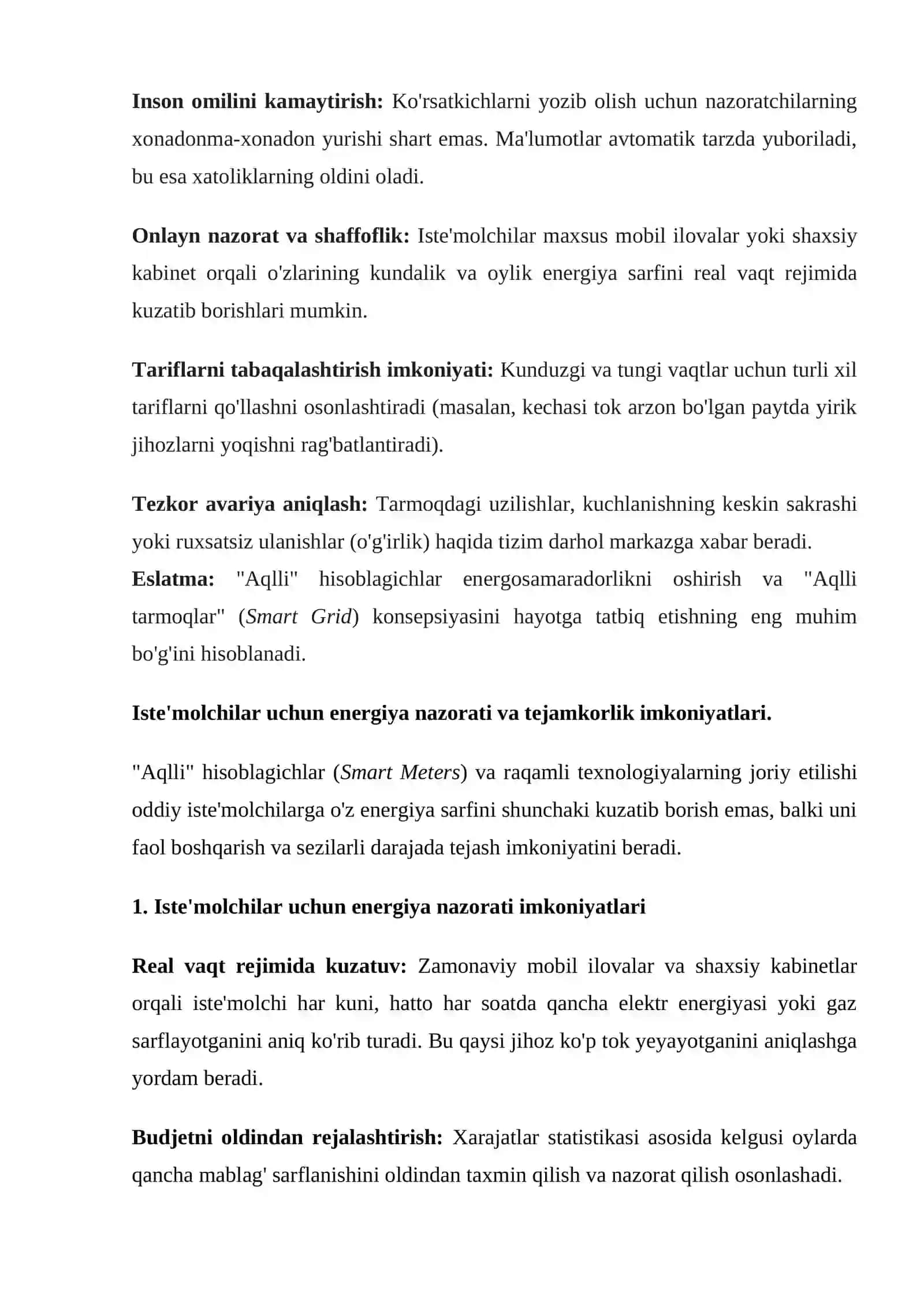 "Aqlli" hisoblagichlarning (Smart Meters) tushunchasi va asosiy ish prinsiplari 3