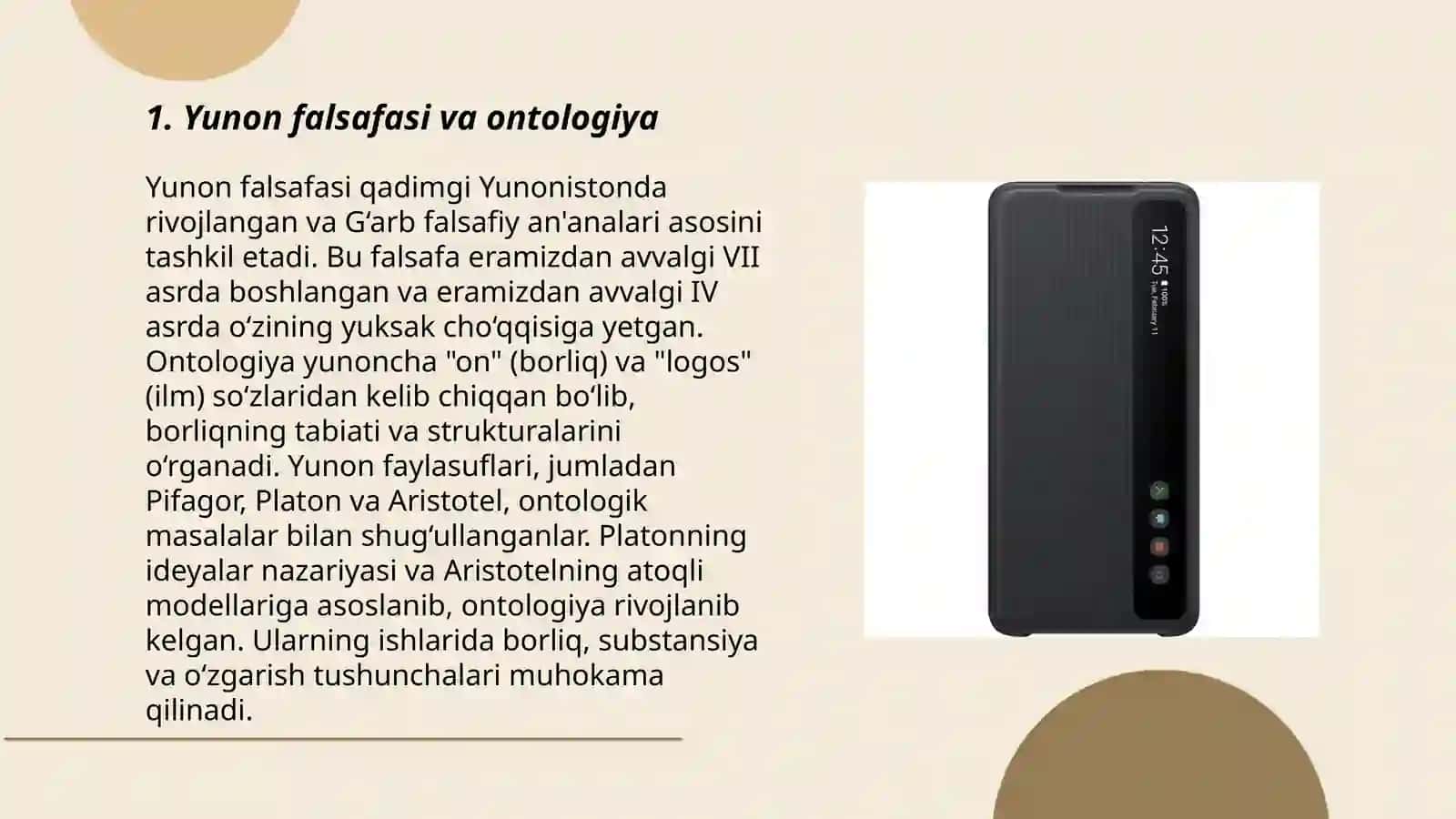 Yunon falsafasi va ontologiya 3