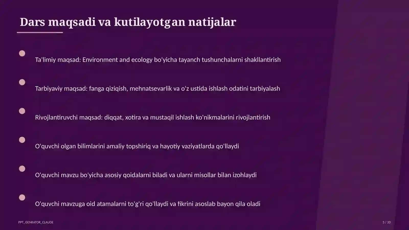 Environment and ecology (9-sinf) 3