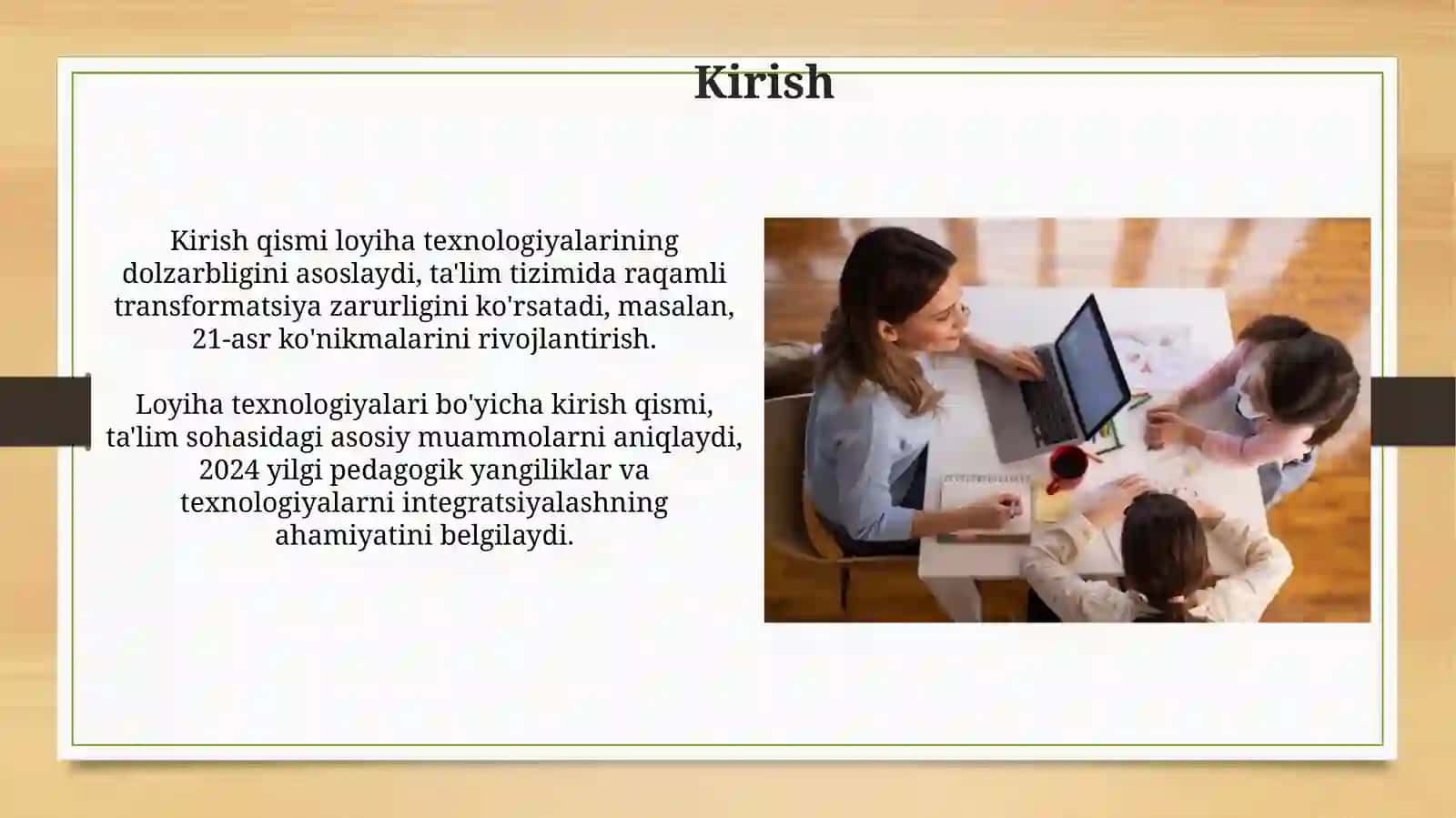 Loyiha Texnologiyalari va Ta'lim 3