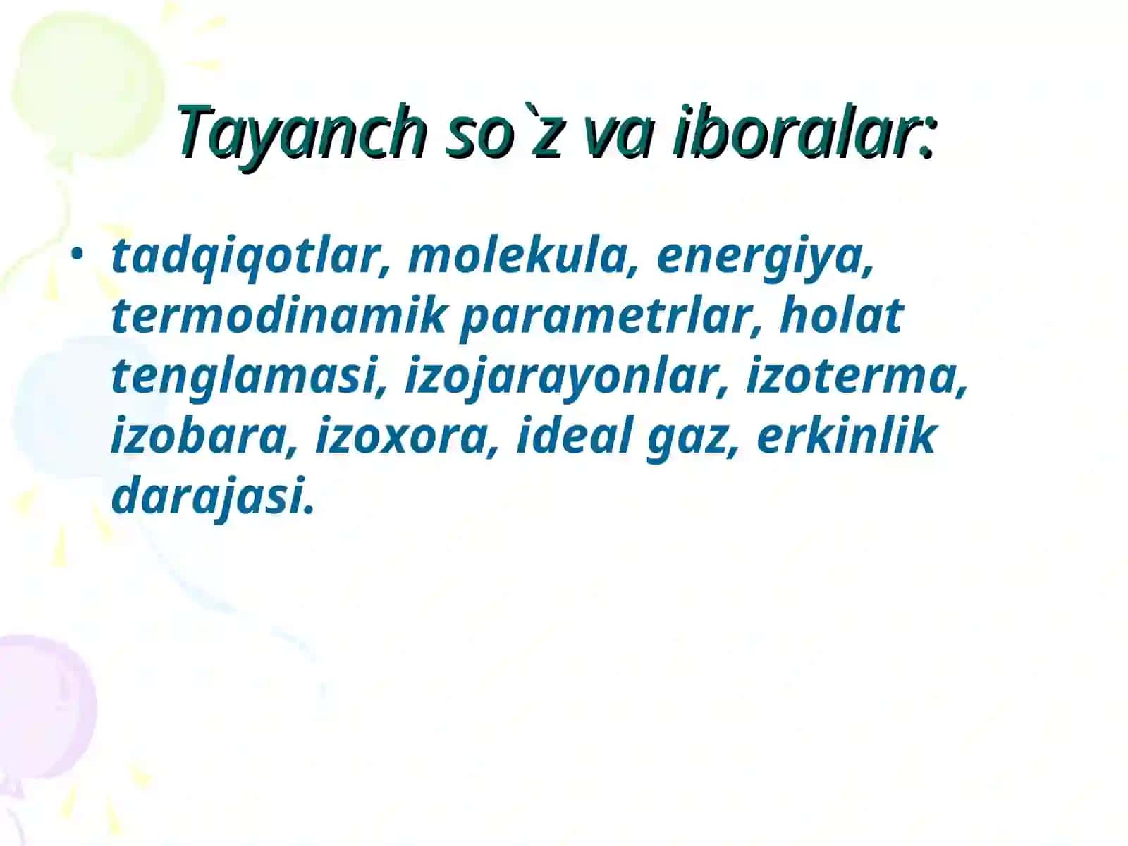 Molekulyar fizikaasoslari 3