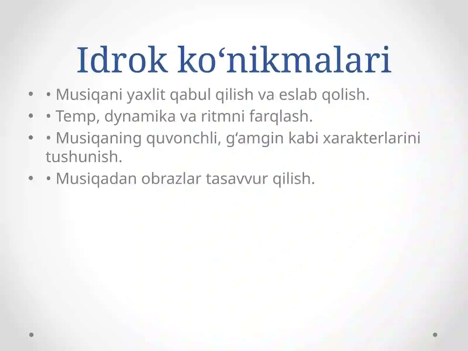 Musiqa Tinglash va Idrokitish 3