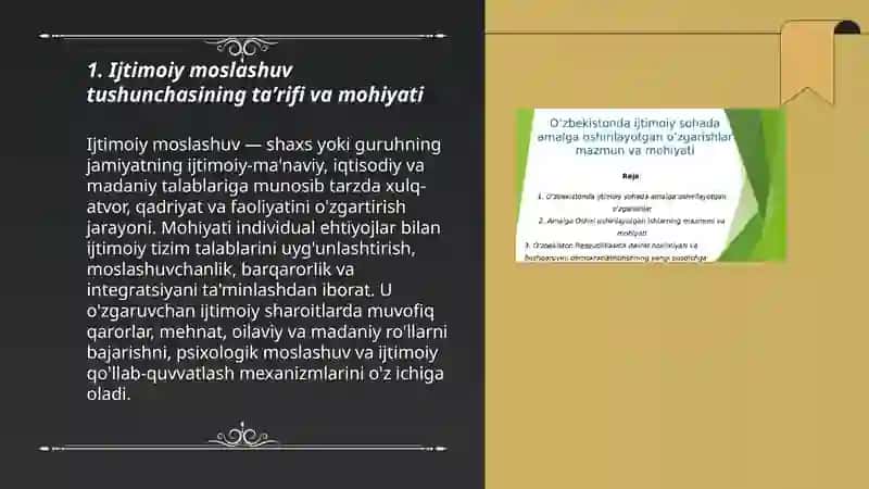 Ijtimoiy moslashuv tushunchasi va uning mazmuni 3
