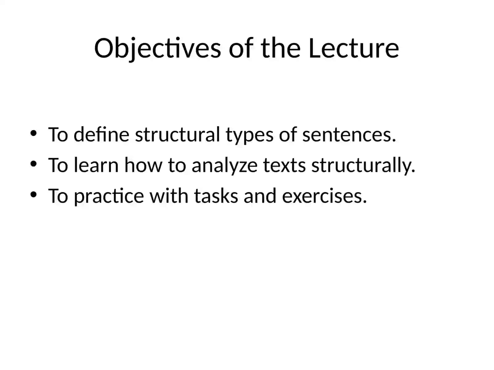 Analyzing the Text According to Structural Types of Sentence 3