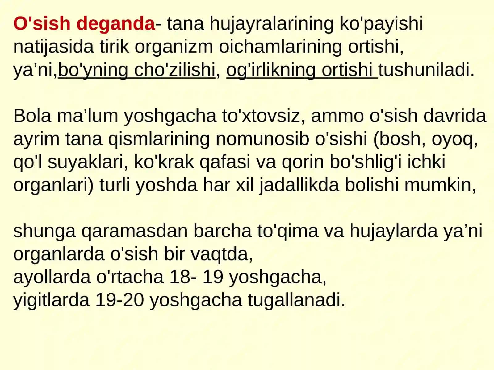 Bolalar va o'smirlar o'sishi va rivojlanishining umumiy qonuniyatlari 3
