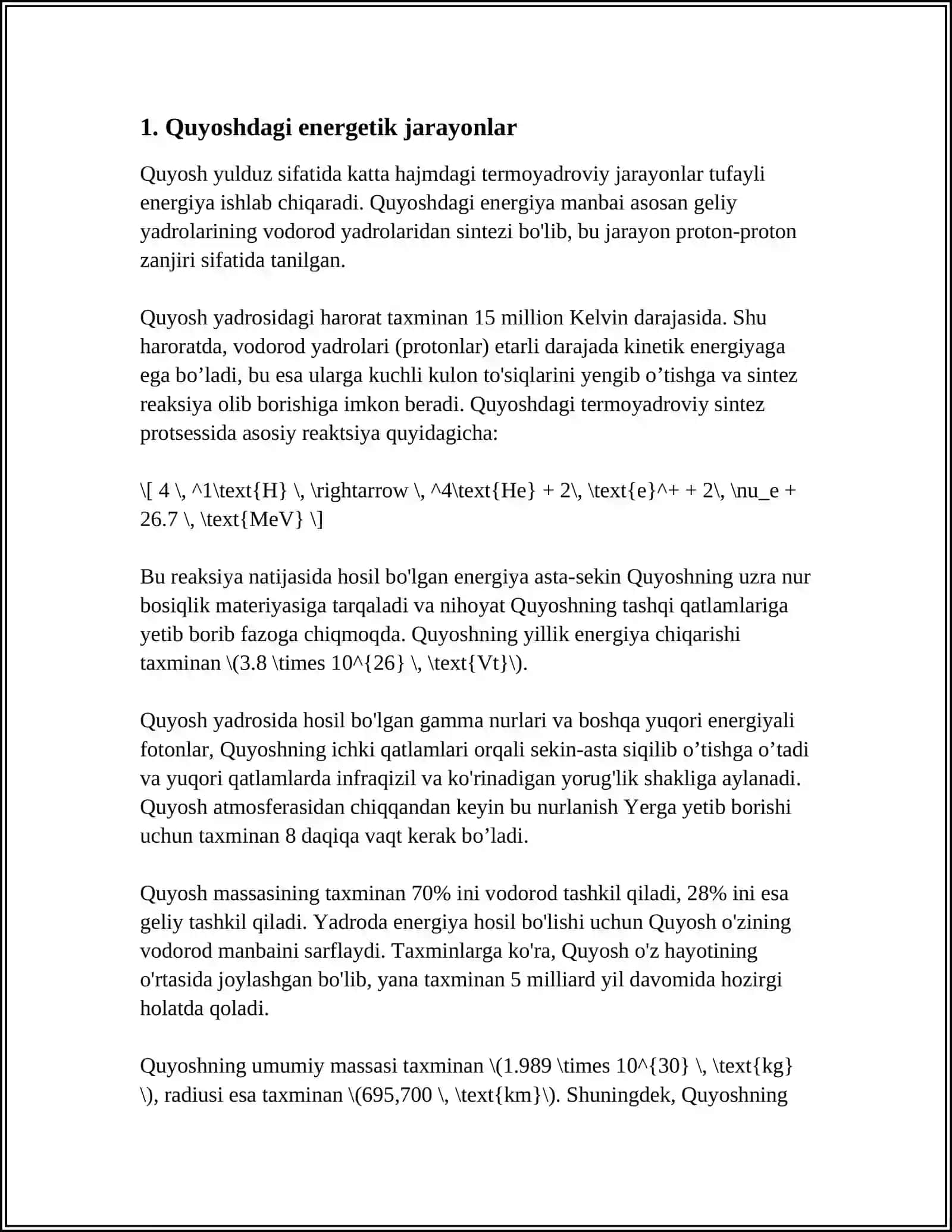 MUSTAQIL ISH Mavzu: KONSPEKT.KONSPEKT TURLARI 3