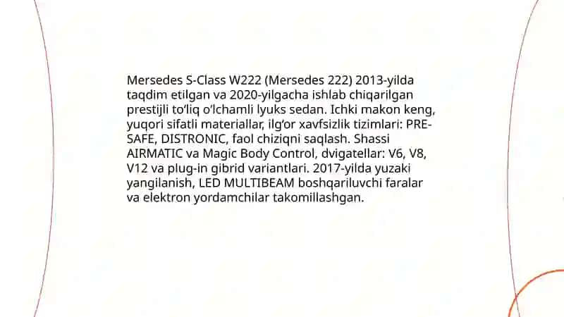 Mersedes S-Class W222 3