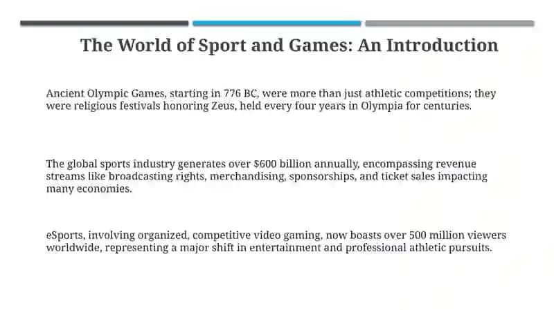 Sport and games 3