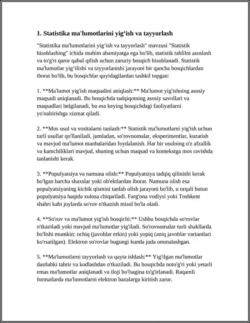 STATISTIK HISOBLASH 3