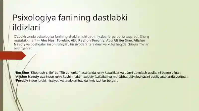 O’zbekistonda psixologiya fanining rivojlanishi tarixi 3