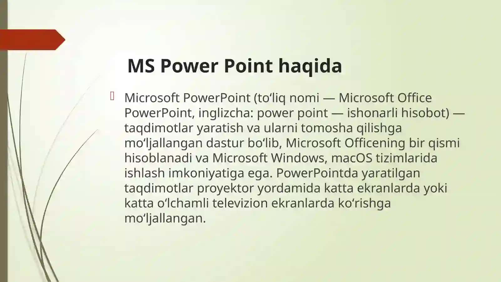 MS PowerPoint Taqdimotlari 3