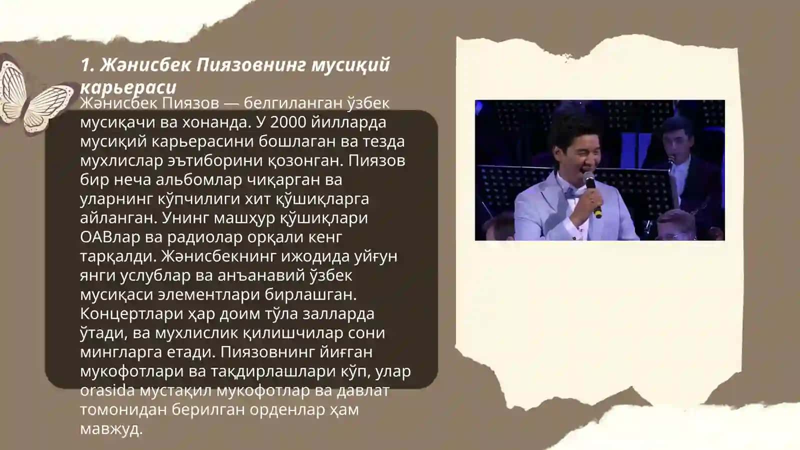 Жәнисбек Пиязовнинг мусиқий карьераси 3
