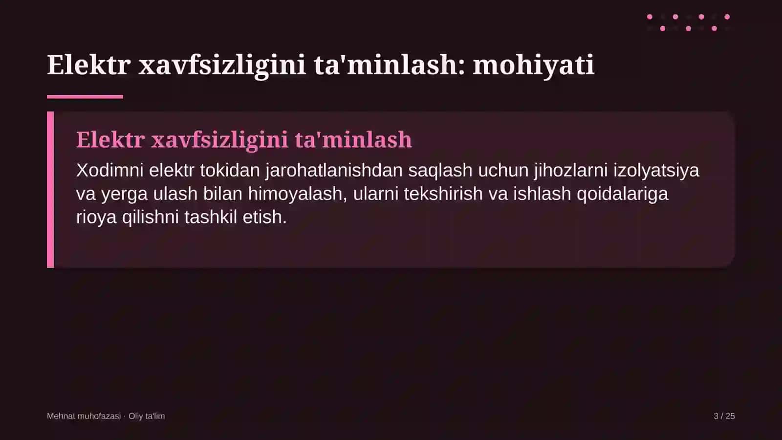 bandlikka ko'maklashish markazlarida elektr xavfsizligini ta'minlash 4938 3