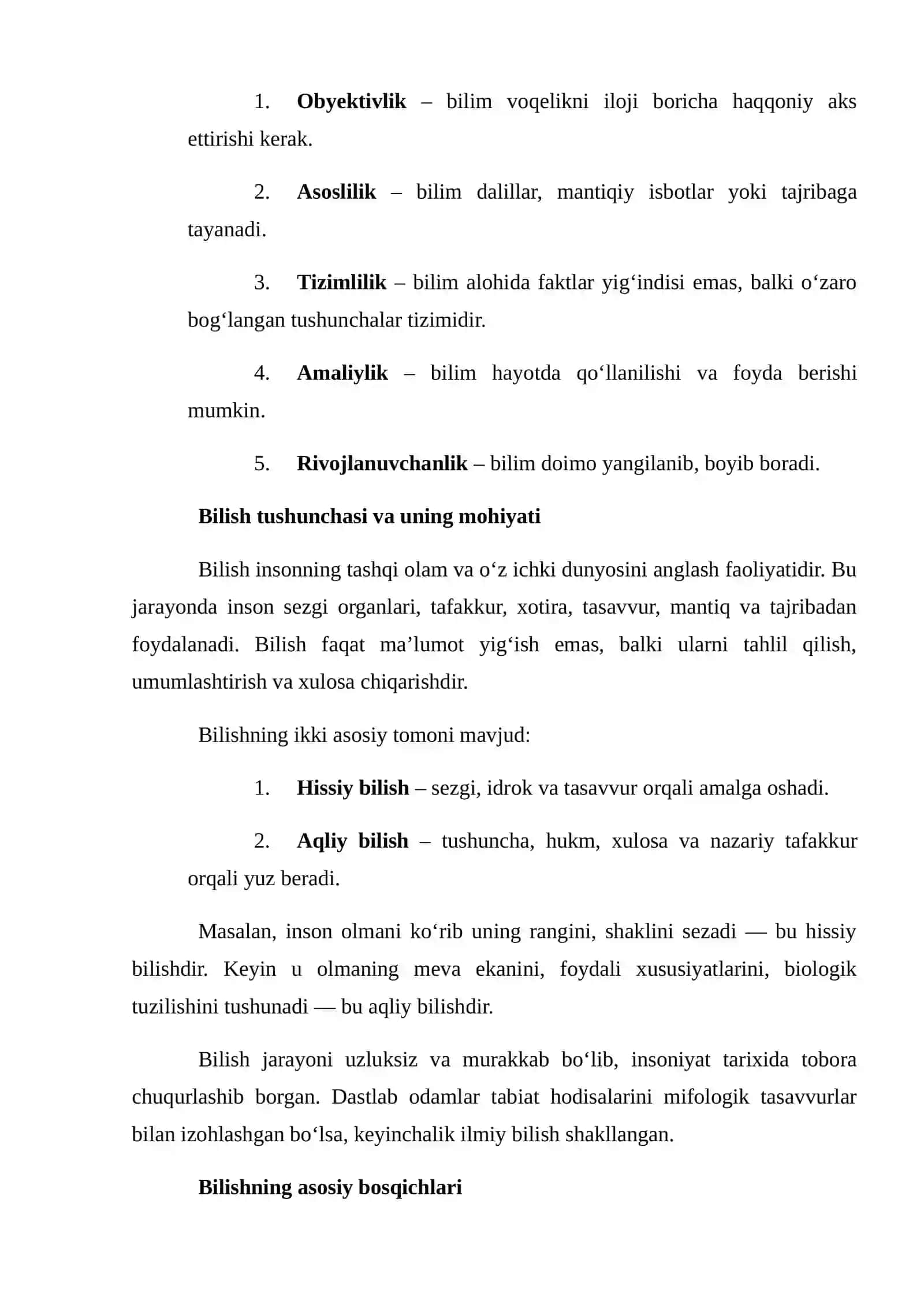 Bilish falsafasi (gnoseologiya) 3