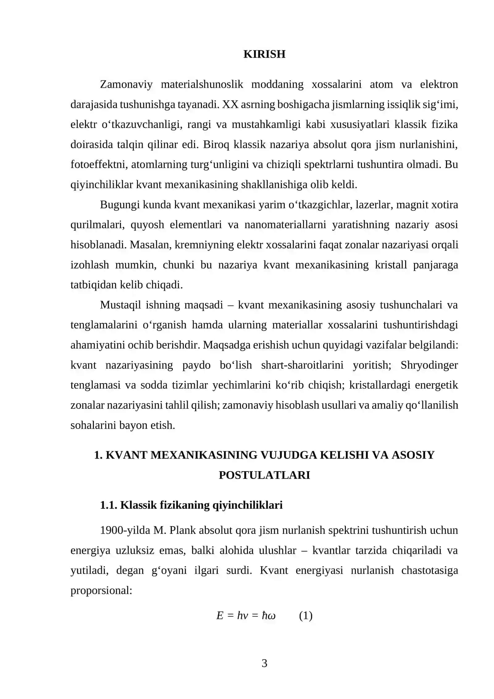 Materialshunoslikda Kvant Mexanikasi Nazariyasi 3