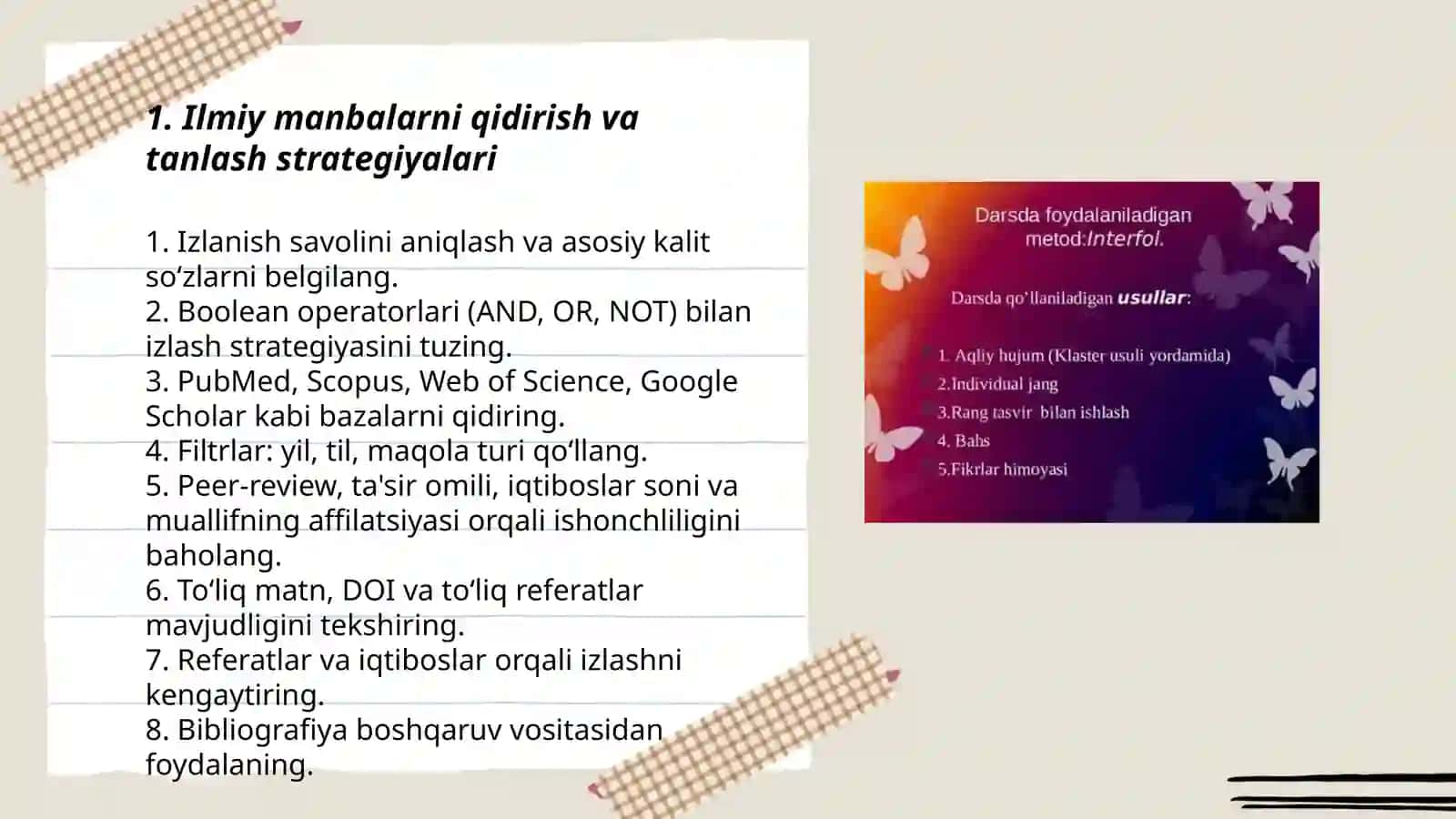 Ilmiy adabiyotlar bilan ishlash usullari 3
