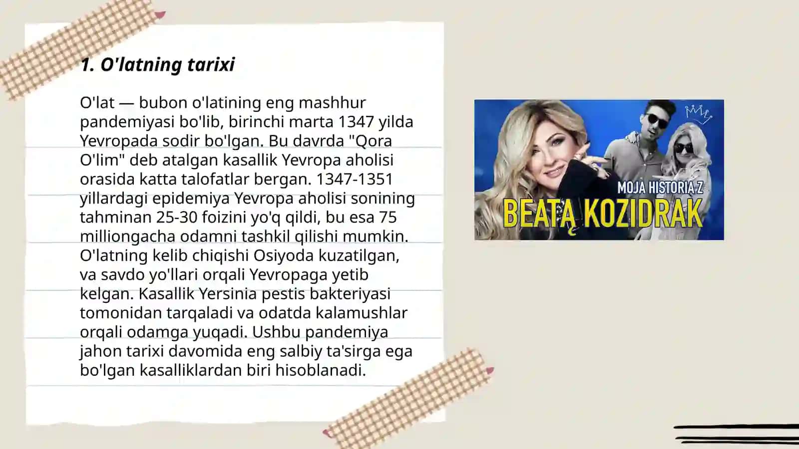 O'latning tarixi 3