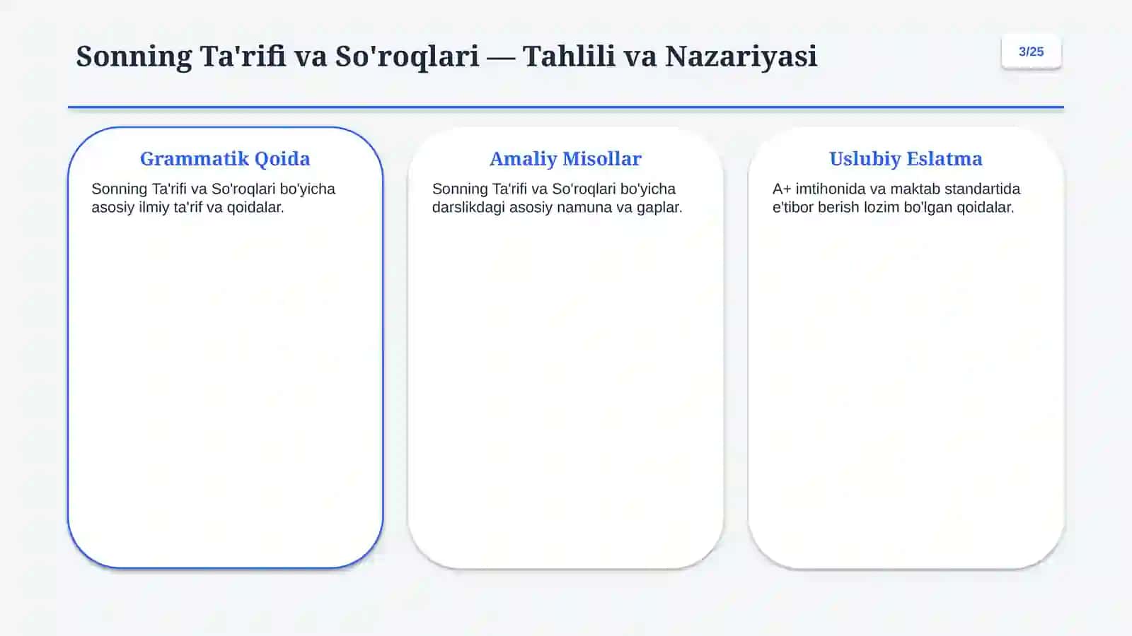 Son So'z Turkumi: Ma'no Turlari va Imlosi 3