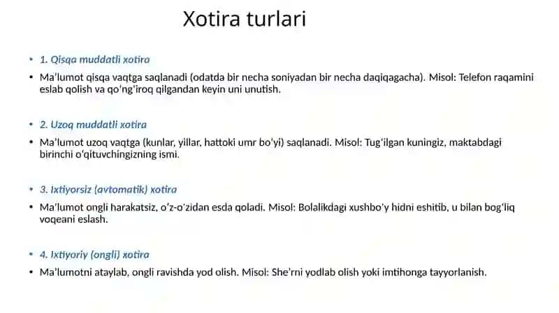 Xotira:ma'lumotlarnimustahkamlashyo‘llari,usullarivavositalar 3