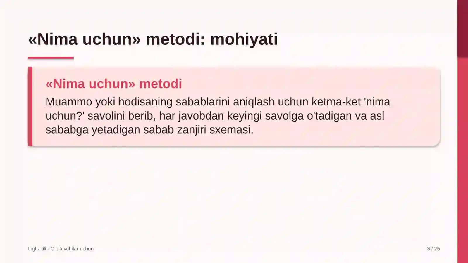 ingliz tili darslarida nima uchun metodidan foydalanish 8644 3