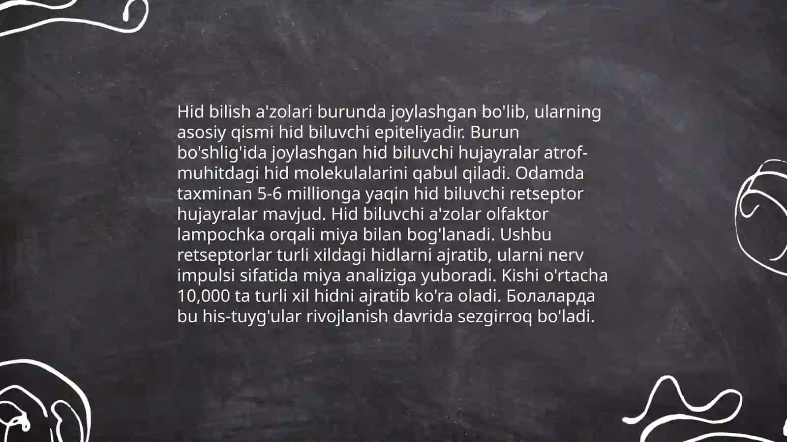 Hid bilish a'zolari va ularning gistologik ko'rinishi, tuzilishi, patologiyasi 3