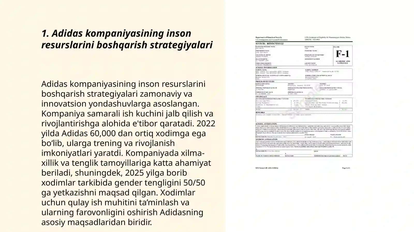 Inson resurslarini boshqarishning xorijiy tajribalari va undan O'zbekistonda ijodiy foydalanish imkoniyatlari (Adidas kompaniyasi misolida) 3