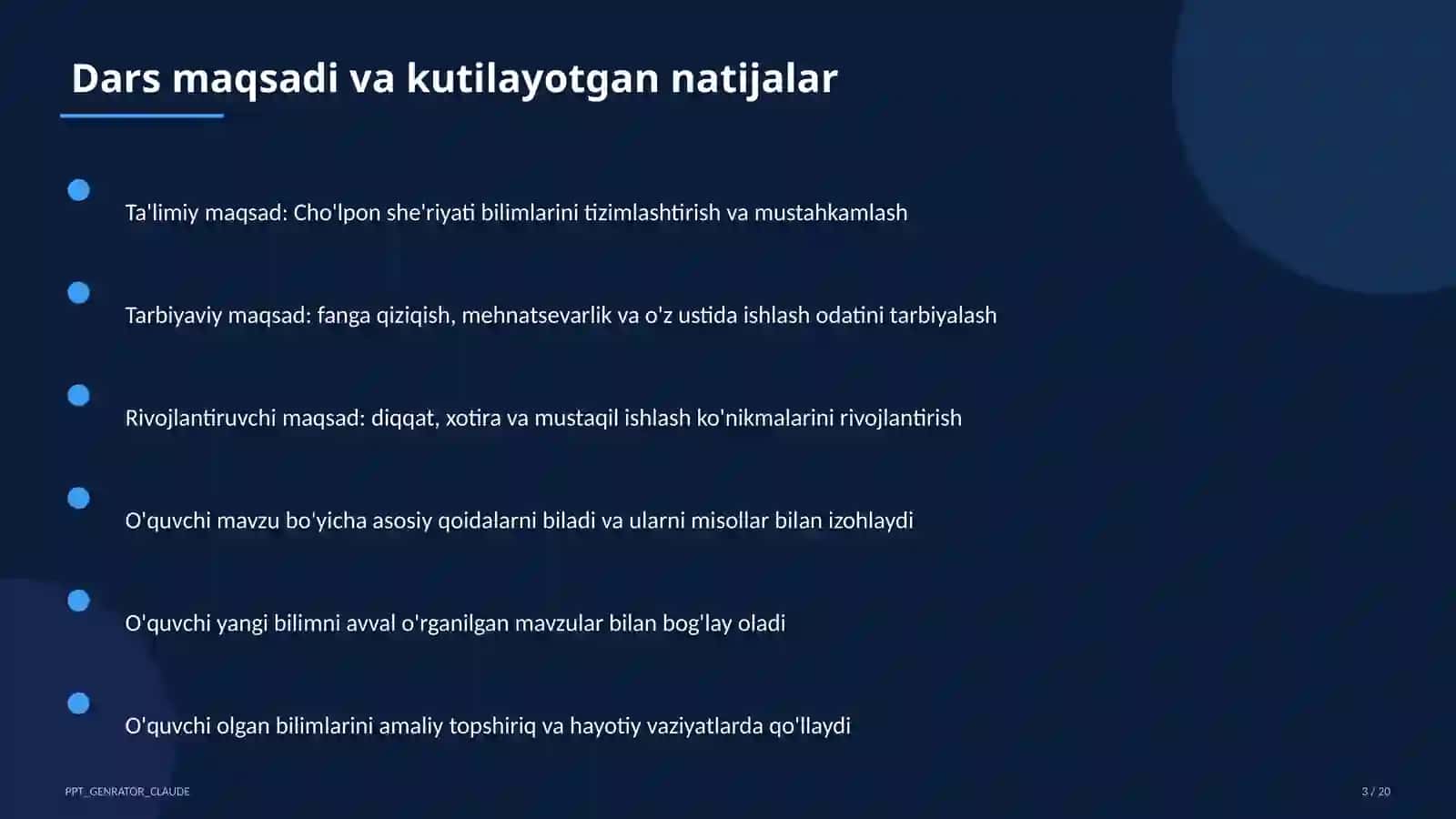 Cho'lpon she'riyati (7-sinf) 3