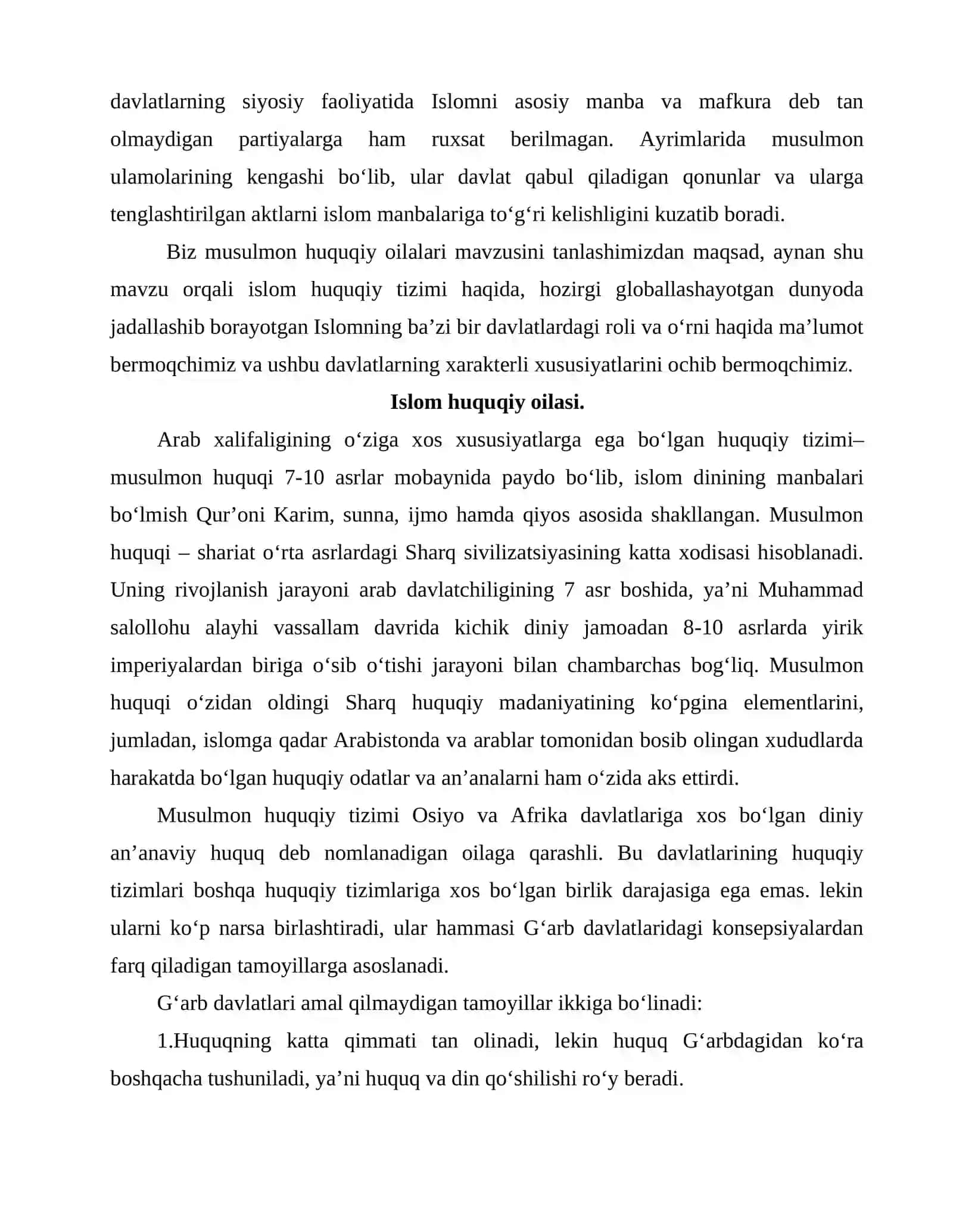 Diniy va an’anaviy huquqiy oilalar 3
