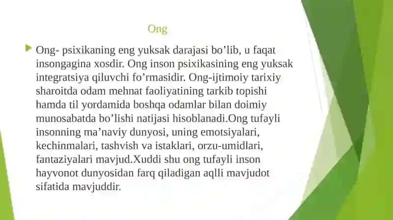 Psixologiya va falsafada ong muammosi 3