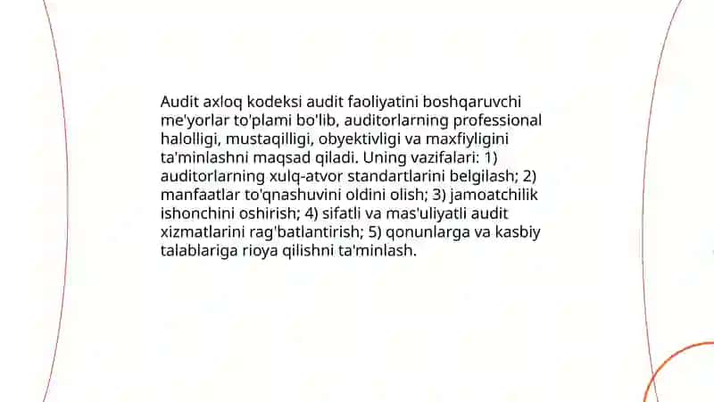 Auditning axloq kodeksi va uning maqsadi 3