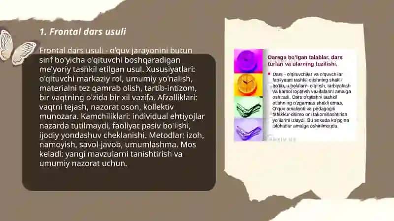 Frontal dars usuli 3