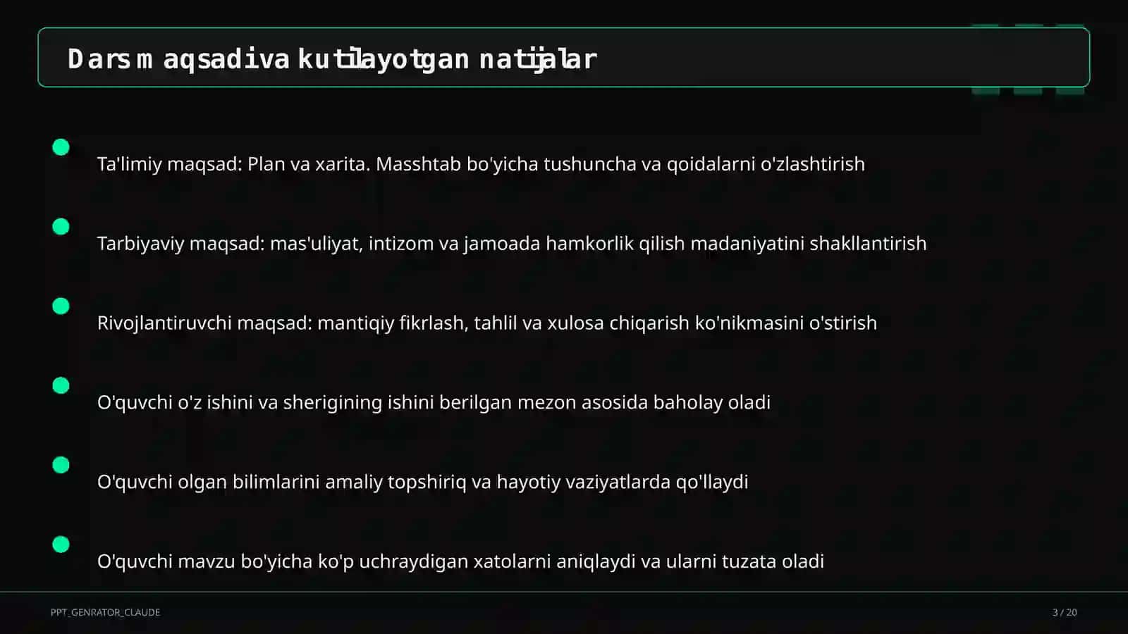 Plan va xarita. Masshtab (5-sinf) 3