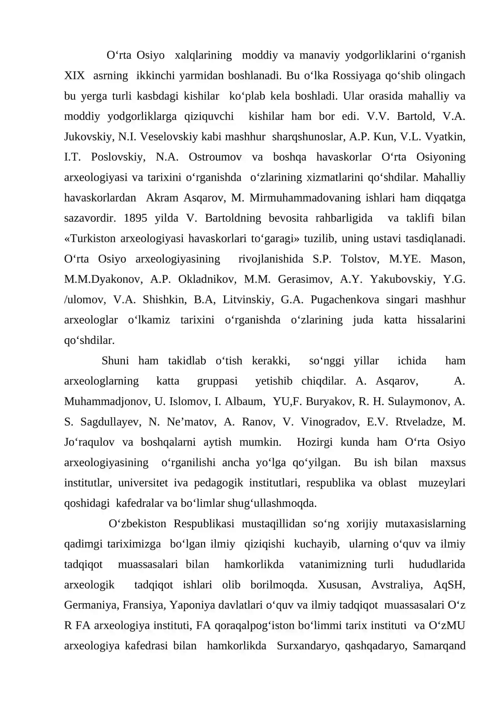 O‘lkashunoslik tarixini o‘rganishda arxeologik va me’moriy yodgorliklarning o`rni 3