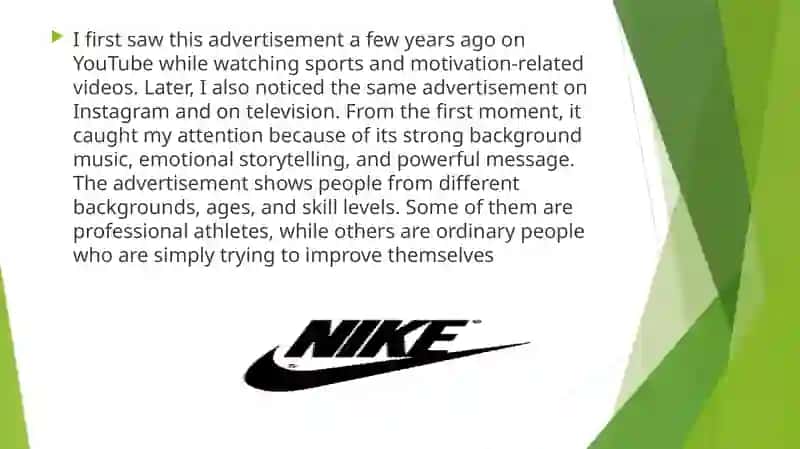 Nike “Just Do It” advertisement 3