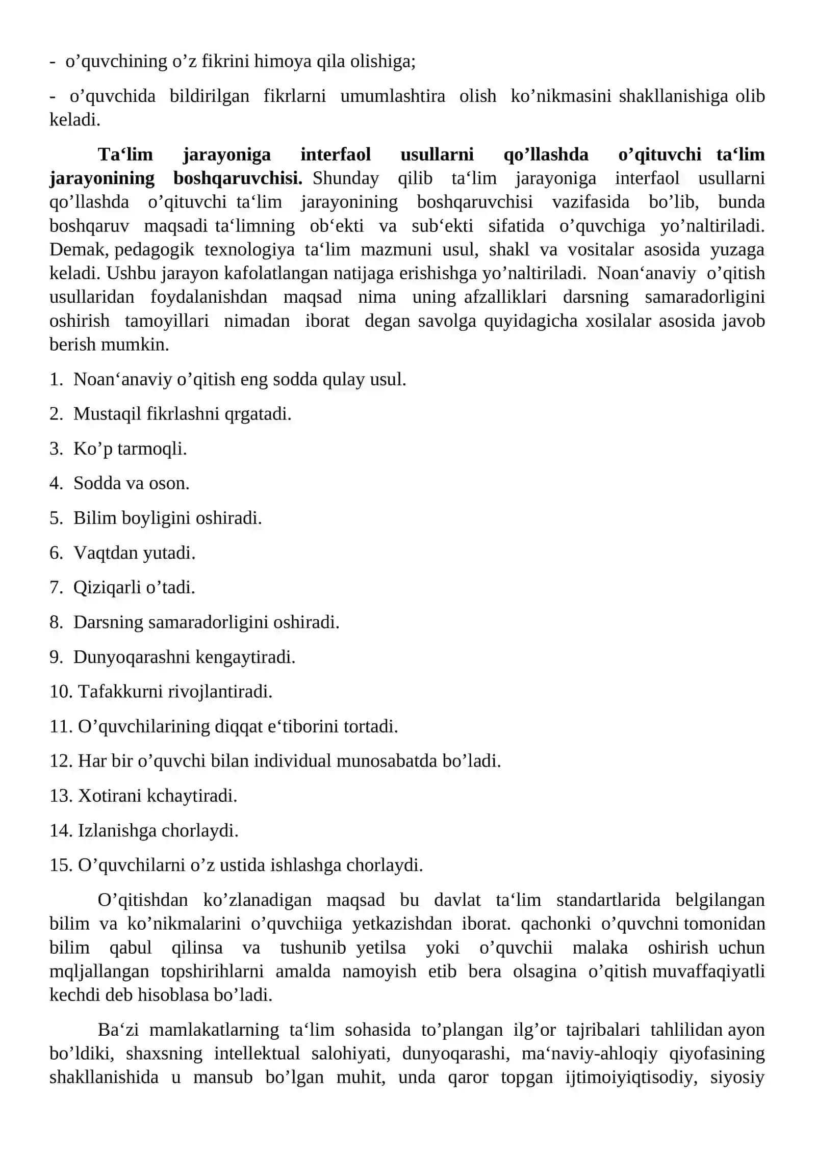Boshlang’ich sinflarda “Tarbiya” darslarini innovatsion yondashuv asosida tashkil etish 3