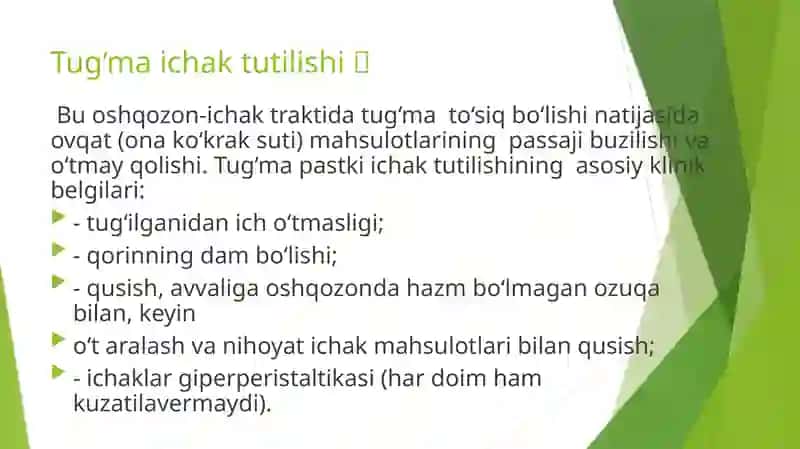 Pastki ichak tutilishi 3