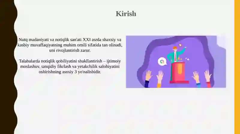 Nutq madaniyati va notiqlik san'ati XXI asrda 3