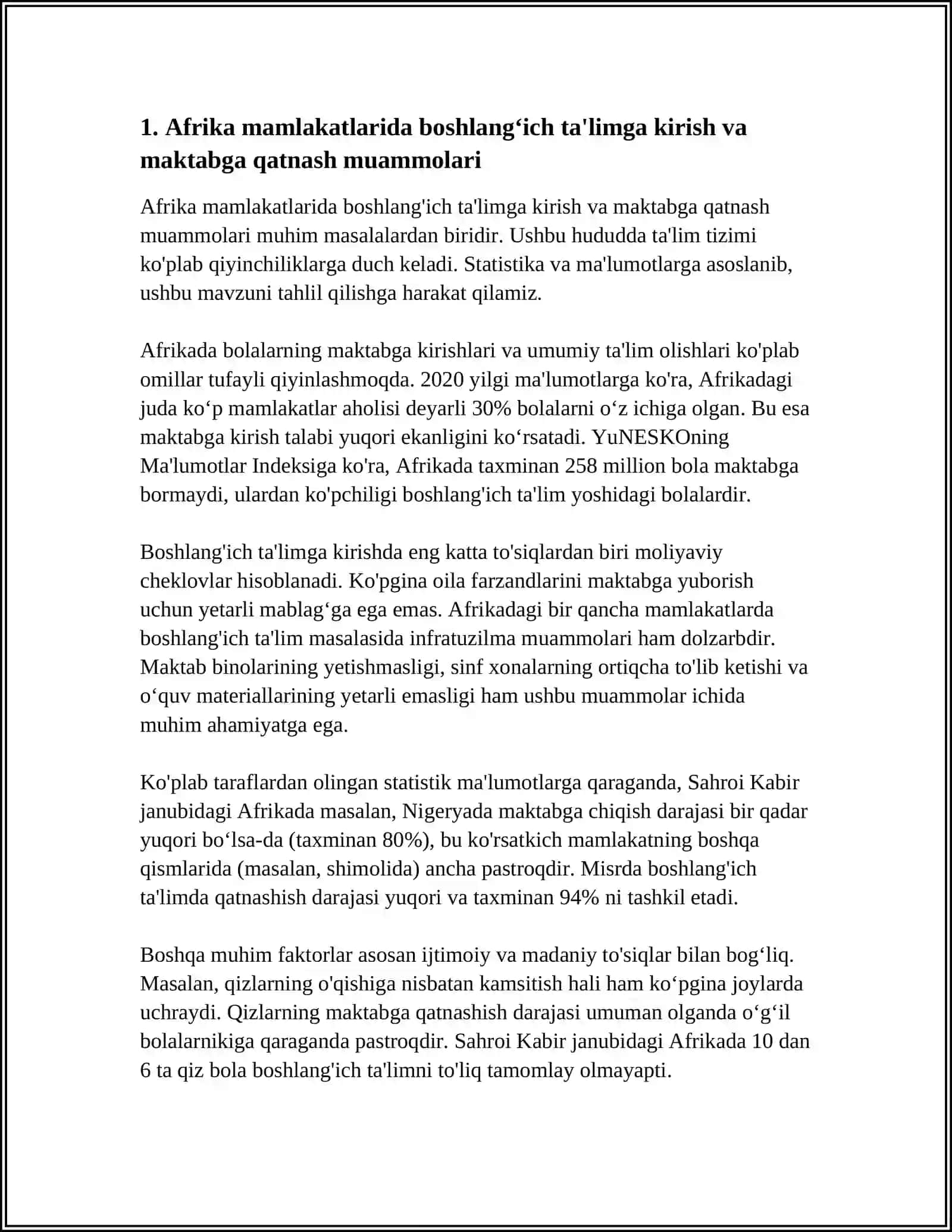 AFRIKA MAMLAKATLARIDA TALIM MUAMMOLARI VA TARBIYA JARAYONLARI 3