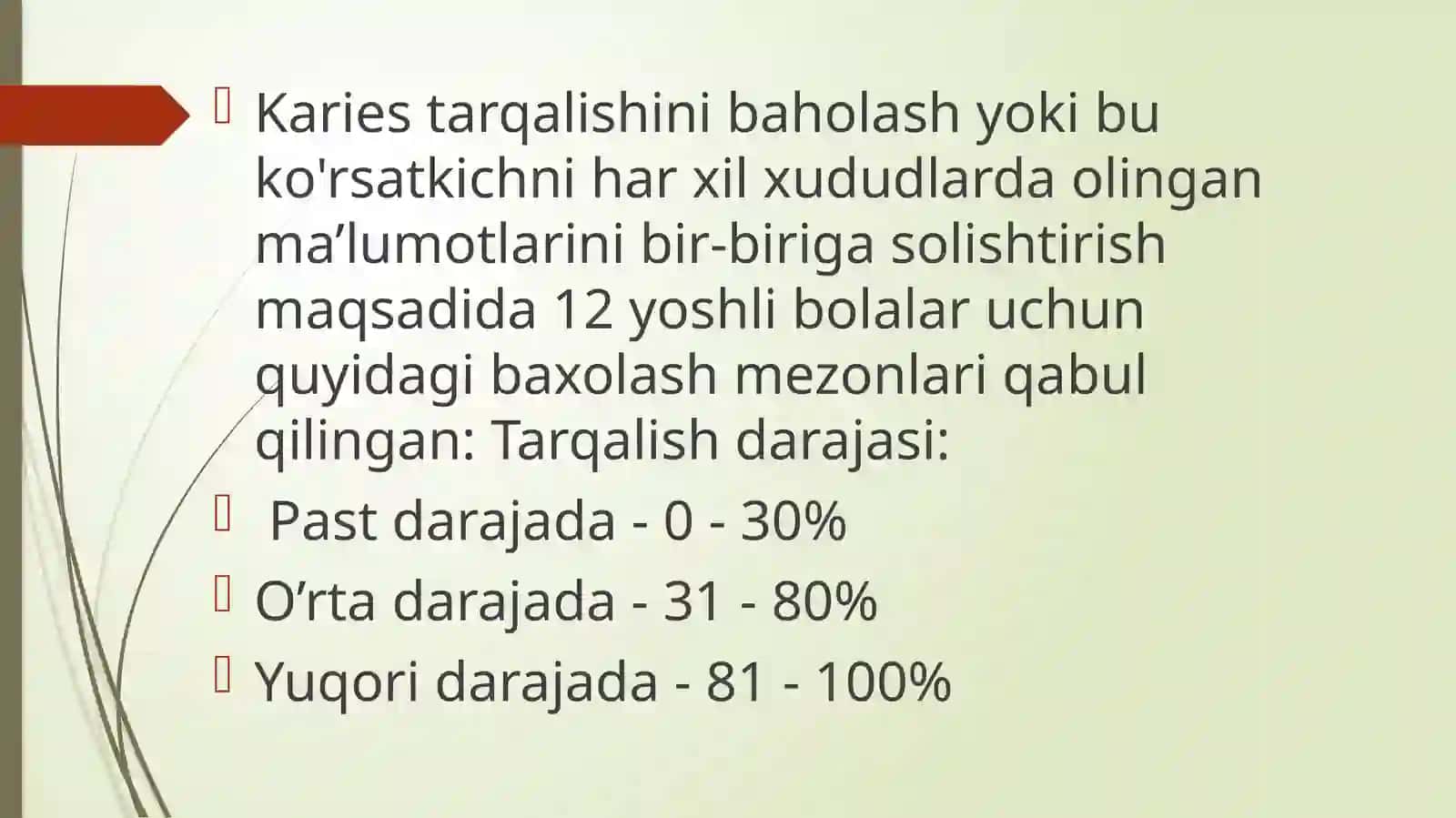 Stomatologik ko'rsatkichlar 3