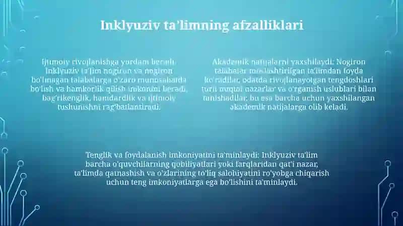 Inklyuziv TaʼLimning Tamoyillari 3
