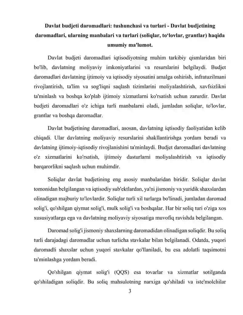 Davlat Budjeti Daromadlari Ijrosi Hisobi 3