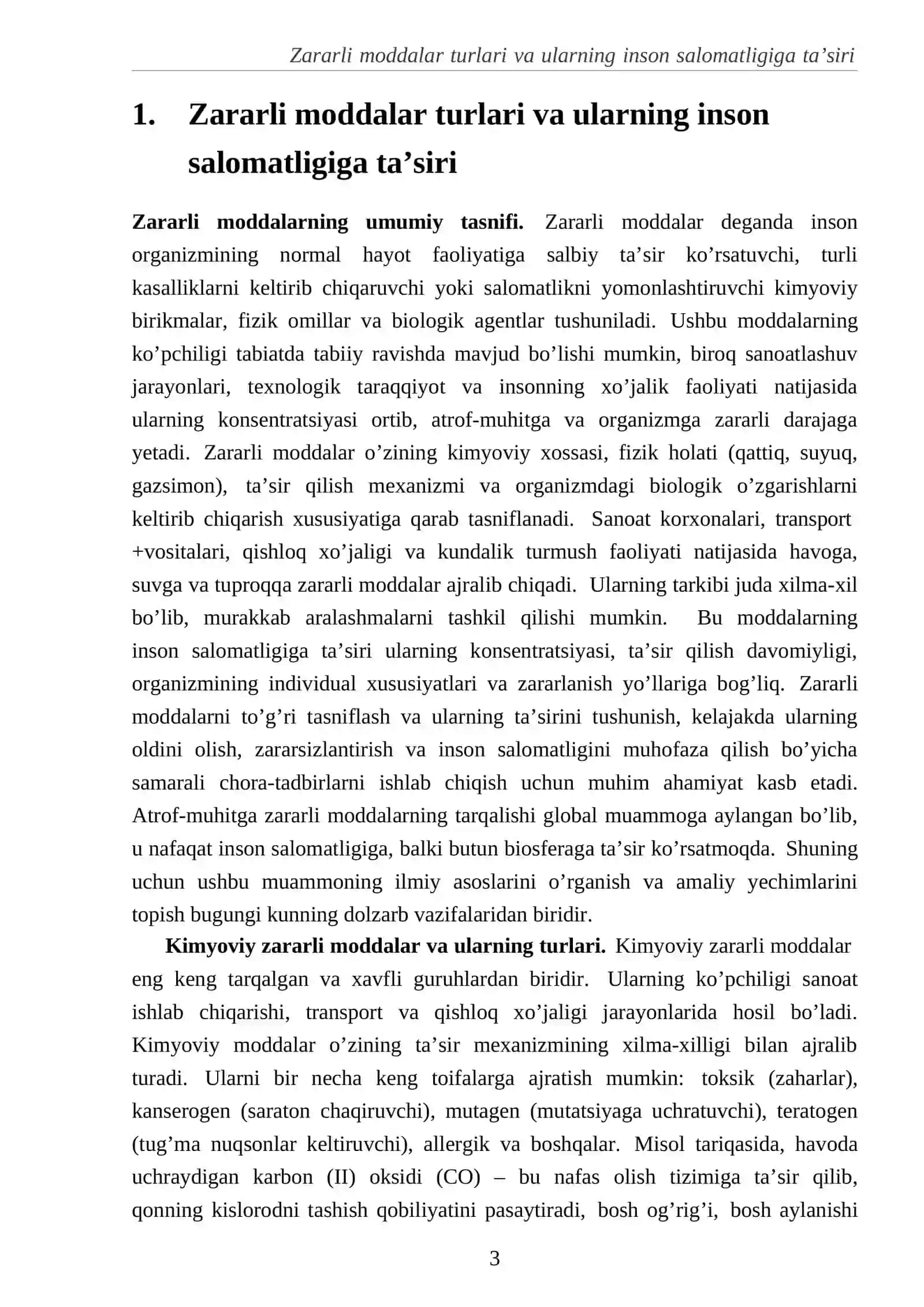 Zararli moddalar turlari va ularning inson salomatligiga ta’siri 3