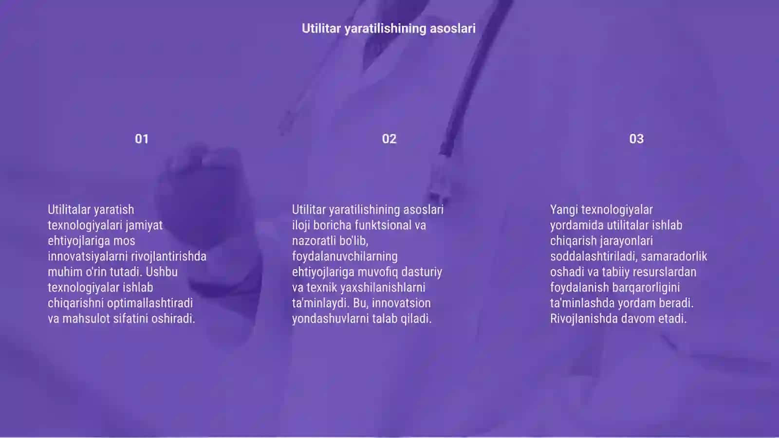 Utilitalar yaratish texnologiyalari 3