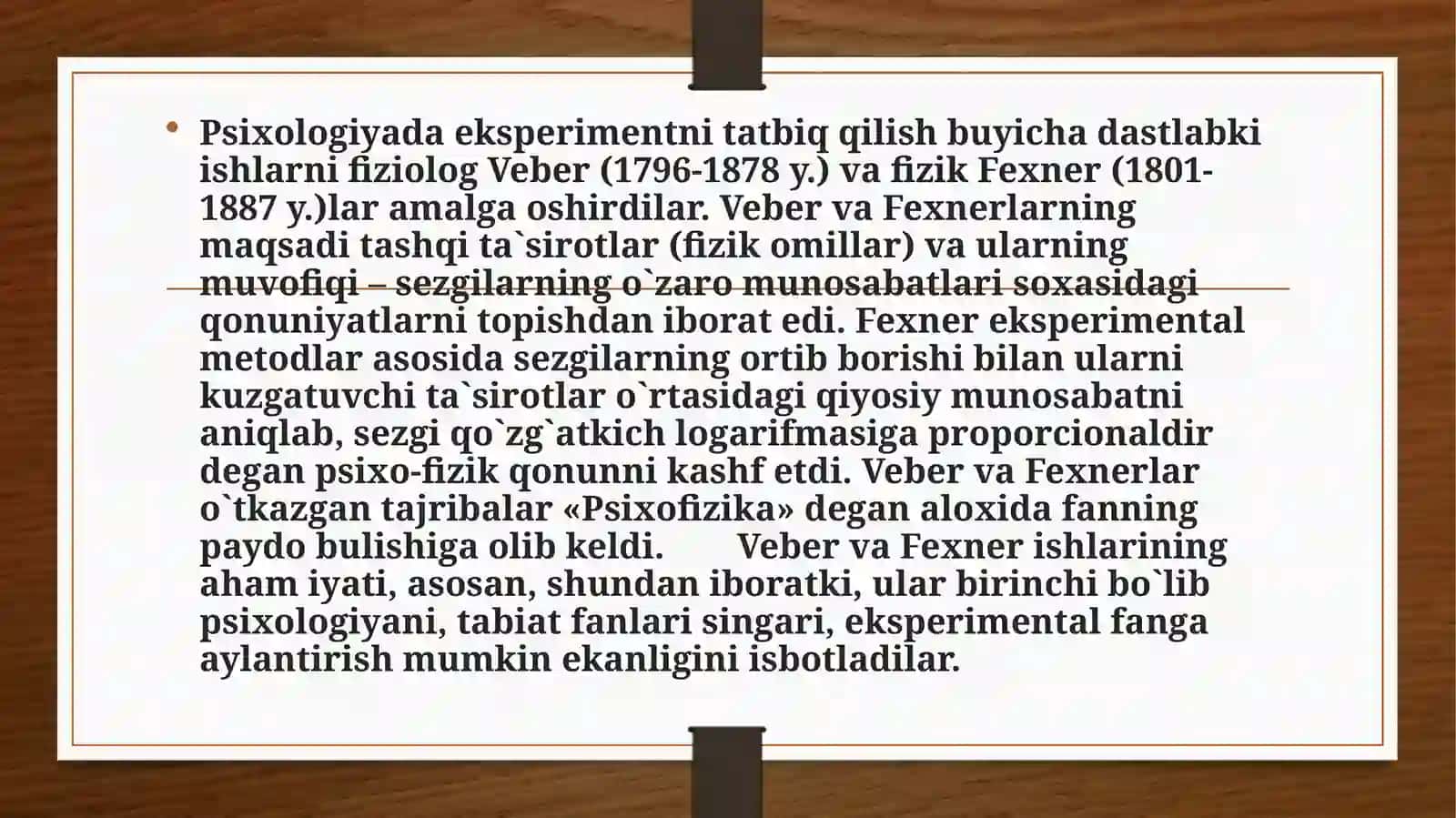 Eksperimental psixologiya fanidan Mustaqil ishi 3