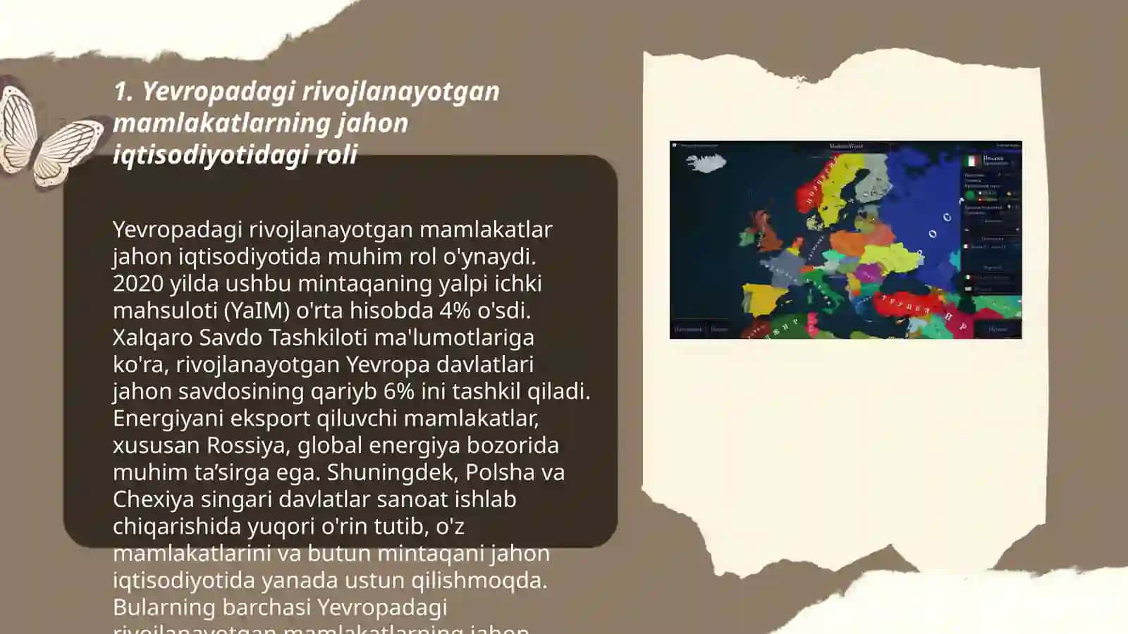 Yevropadagi rivojlanayotgan mamlakatlarning jahon iqtisodiyotidagi roli 3