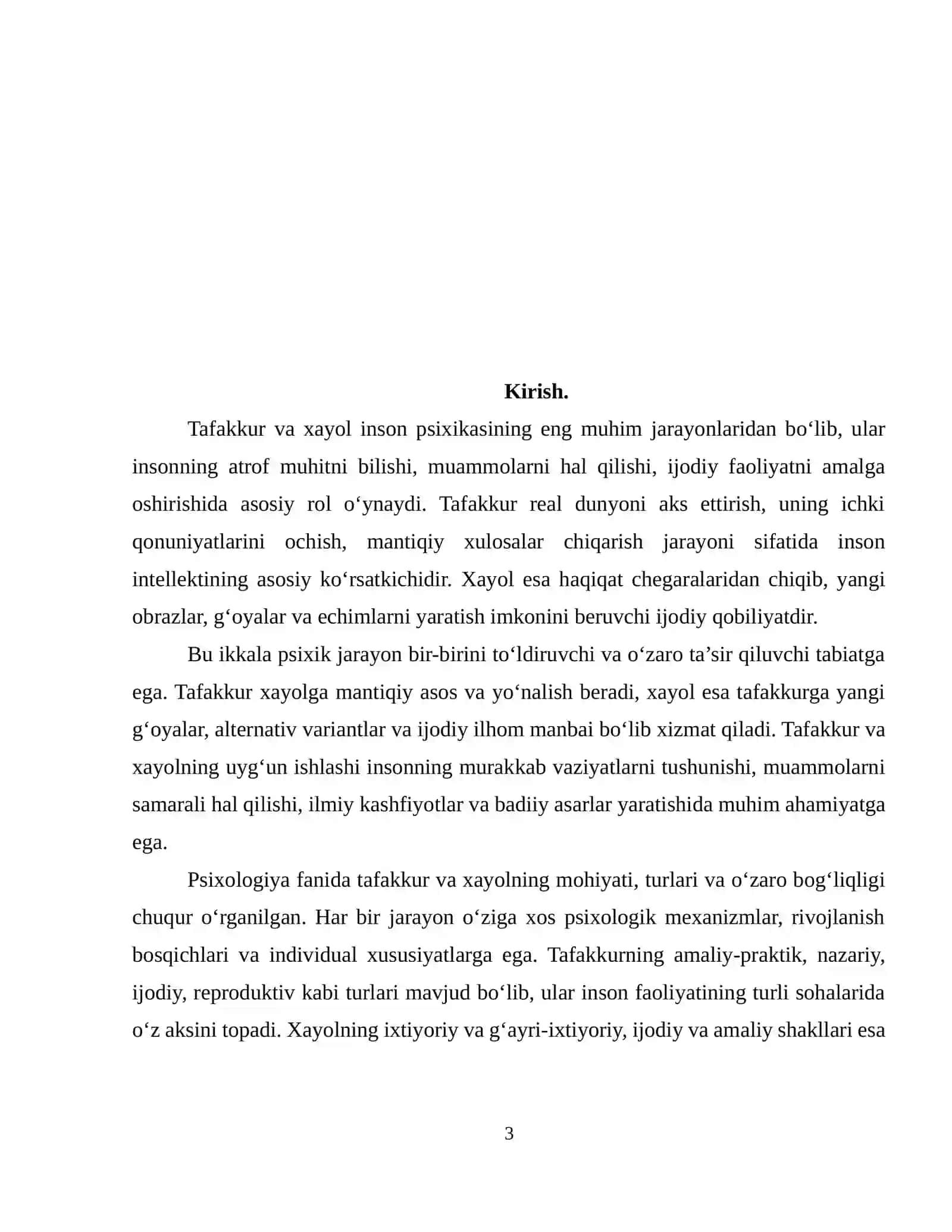 TAFAKKUR VA XAYOL TURLARI 3