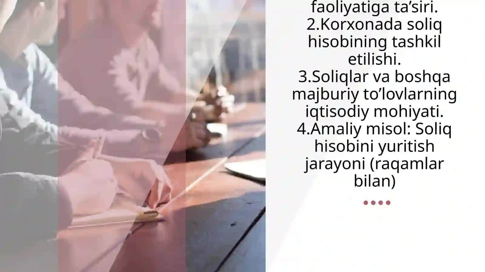 Korxonalar faoliyatidagi soliqlari va boshqa majburiy to'lovlar hisobi 3