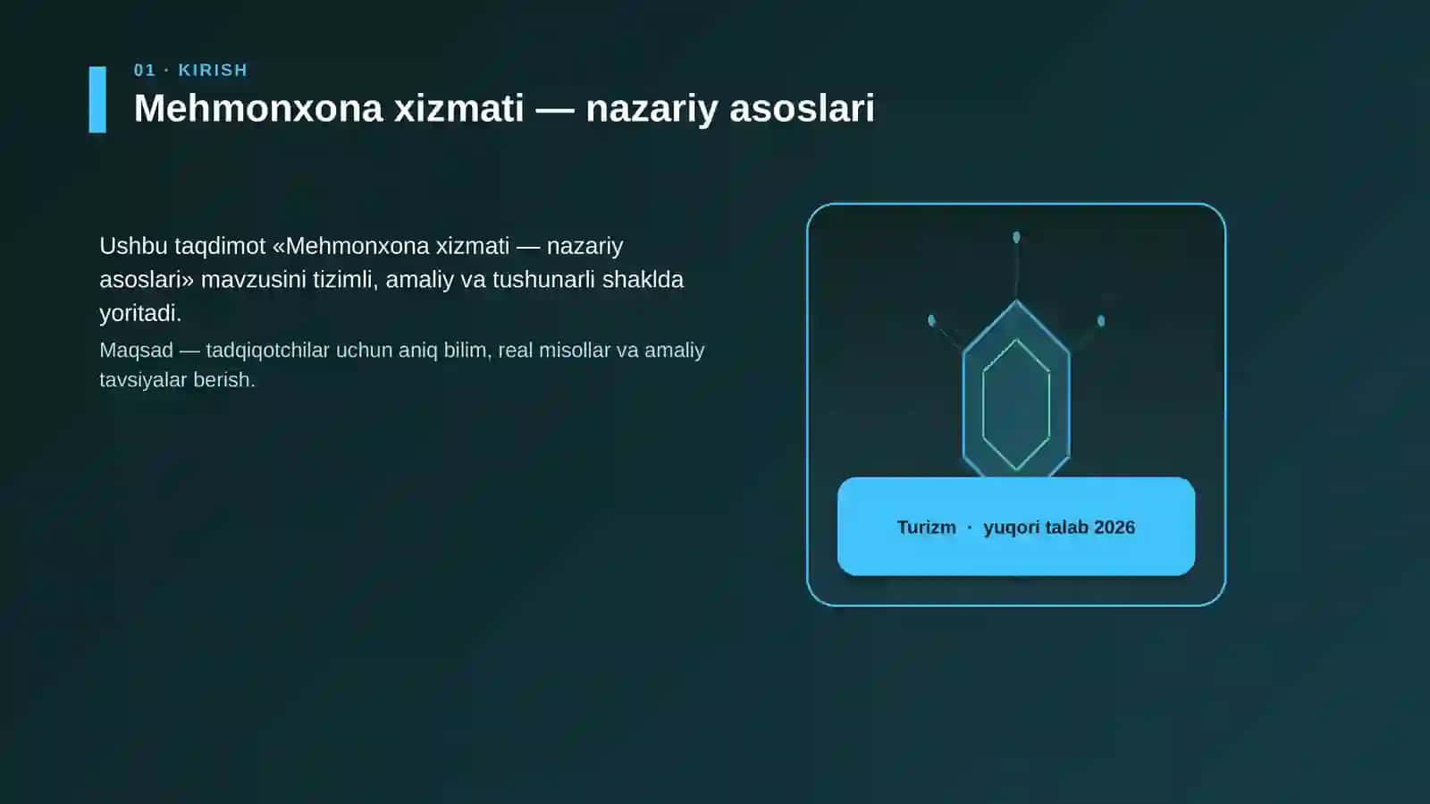 Mehmonxona xizmati — nazariy asoslari 3